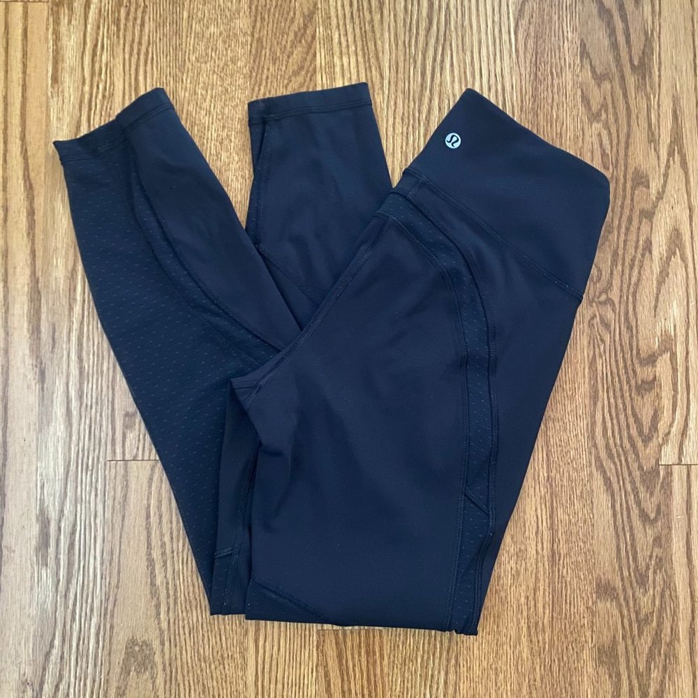 Lululemon Wunder Train Mesh Panel High-Rise Crop Legging